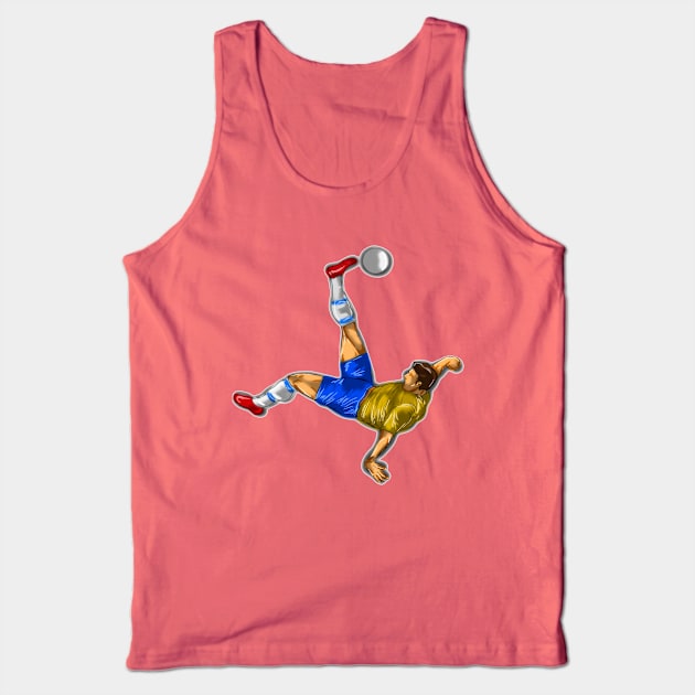 Soccer Player Tank Top by MikeMeineArts